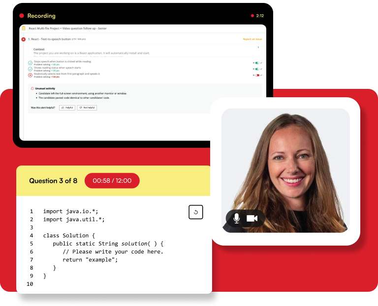 CoderPad's video question feature lets you process candidates 90% faster than traditional phone screens
